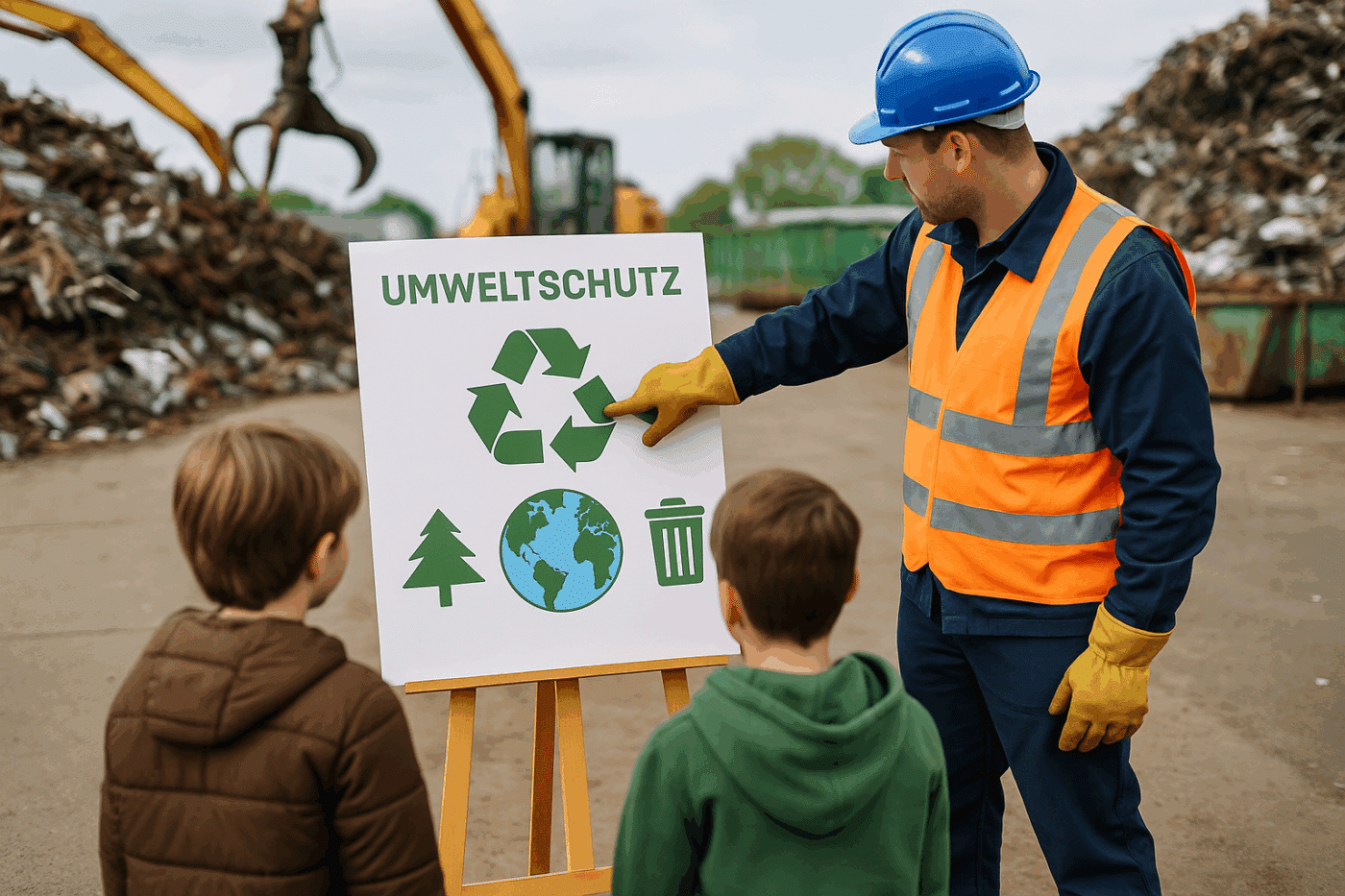Umweltschutz-Schrottplatz